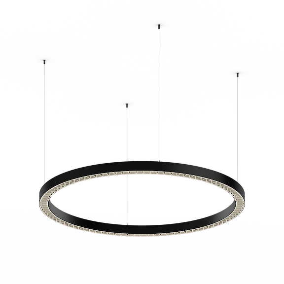 Ringo Star pendant luminaire with suspension and lens louvre.