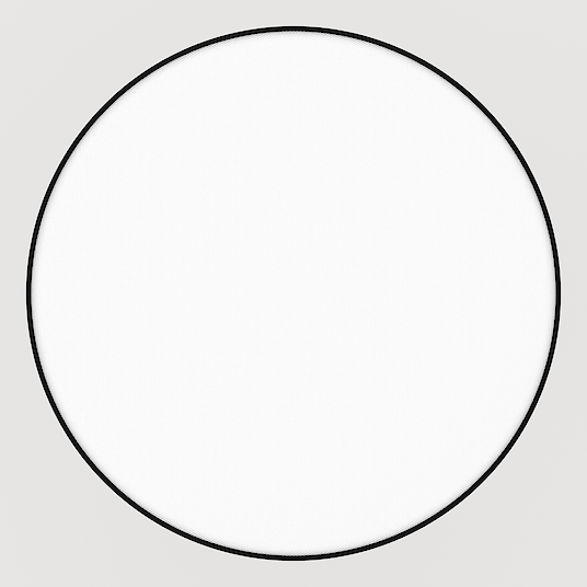 The illustration shows a modern, round pendant luminaire with a flat, black housing. The detail shows the underside of the luminaire so that the diffuser of the luminaire can be recognised. The background colour of the image is a light grey.